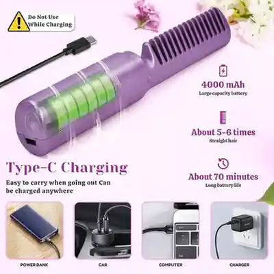 Hair Straightener  Rechargeable  Hot Comb